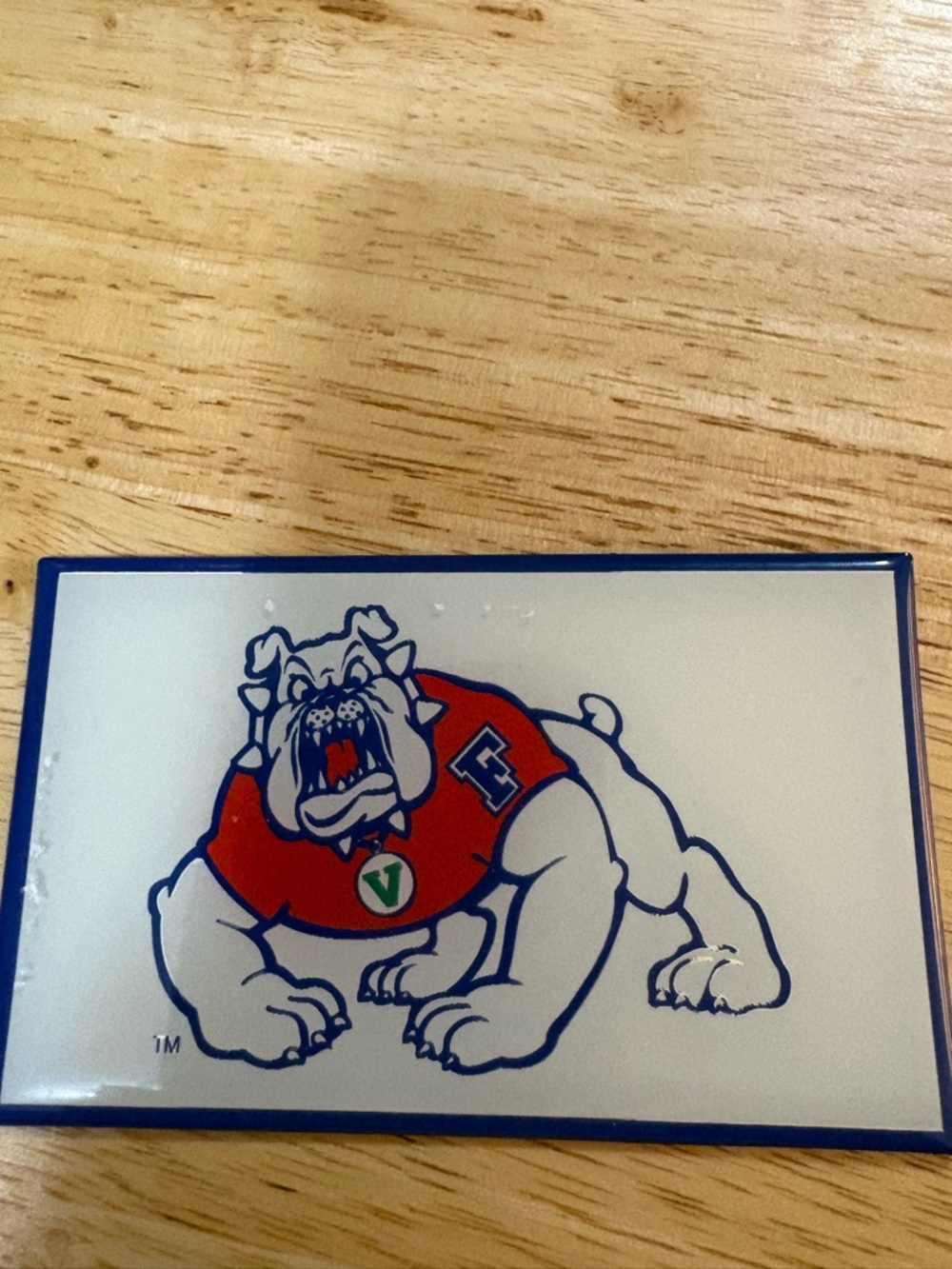 Fresno State Bulldog magnet black magnet side 4 x 2.5 inch